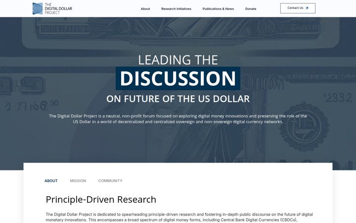 Screenshot of digitaldollarproject.org
