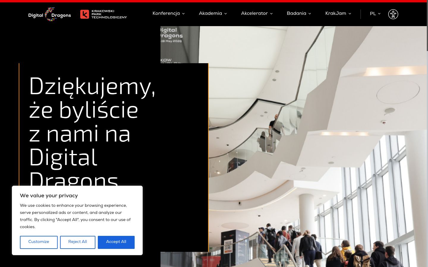 Snimka zaslona bannera za privolu prikazanog prije bilo kakve interakcije