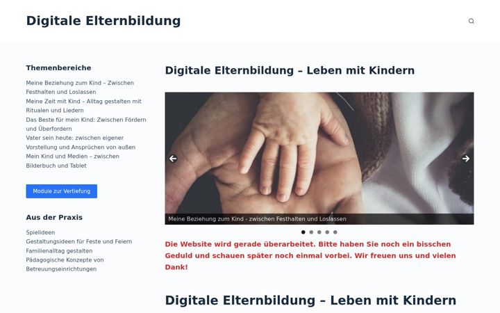 Screenshot of digitale-elternbildung.de