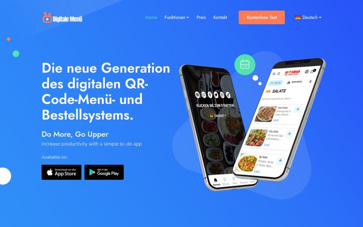 Screenshot of digitale-menu.com