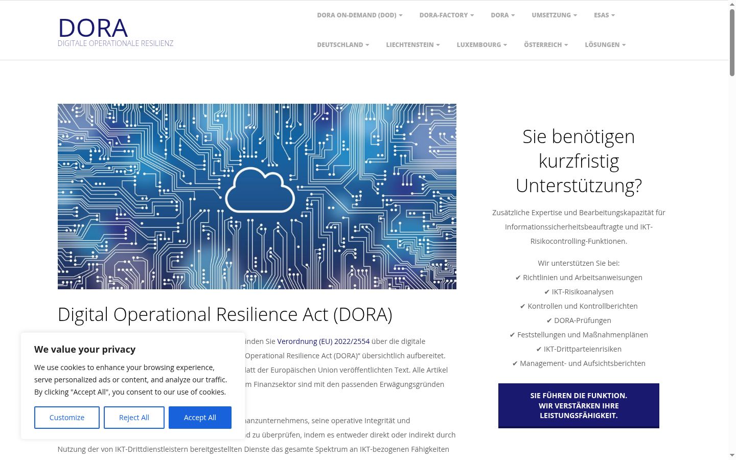 Screenshot tal-banner tal-kunsens muri qabel kwalunkwe interazzjoni