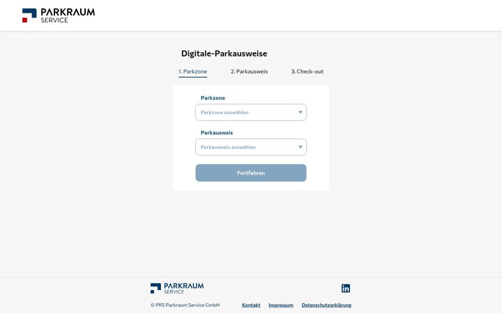 Screenshot of digitale-parkausweise.de