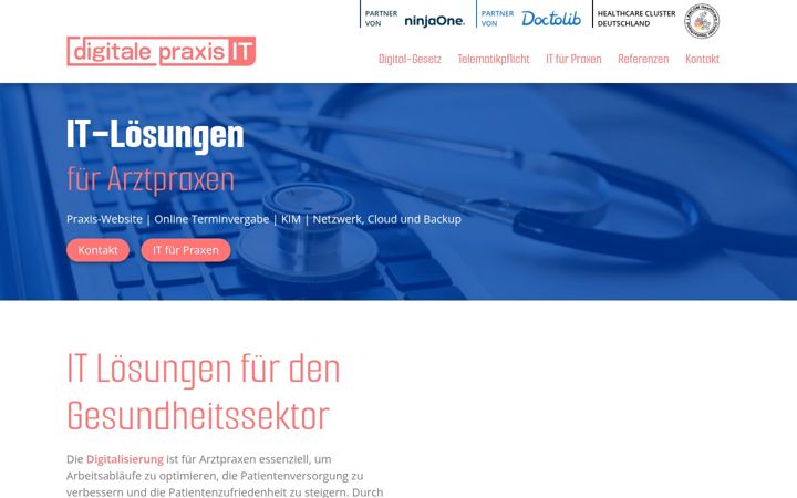 Screenshot of digitale-praxis-it.de