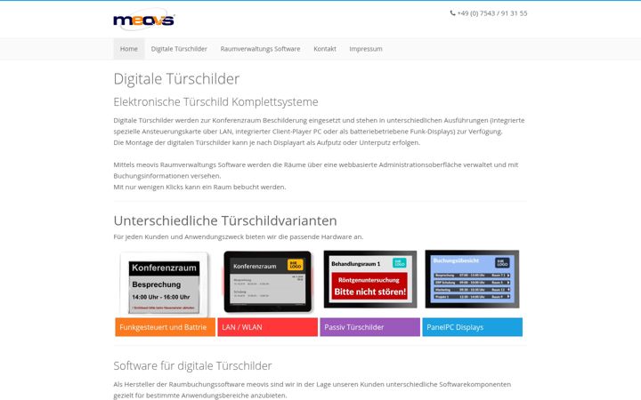 Screenshot of digitale-tuerschilder.de