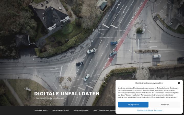 Screenshot ta' digitale-unfalldaten.de
