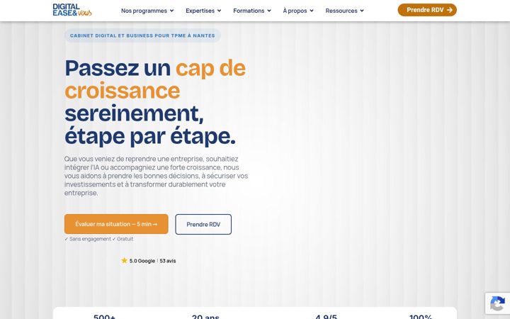 Ekrānuzņēmums no digitalease-et-vous.fr