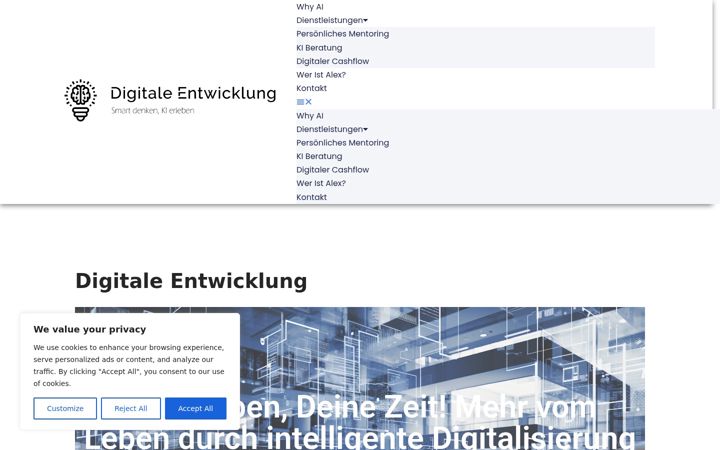 Captură de ecran a digitaleentwicklung.org