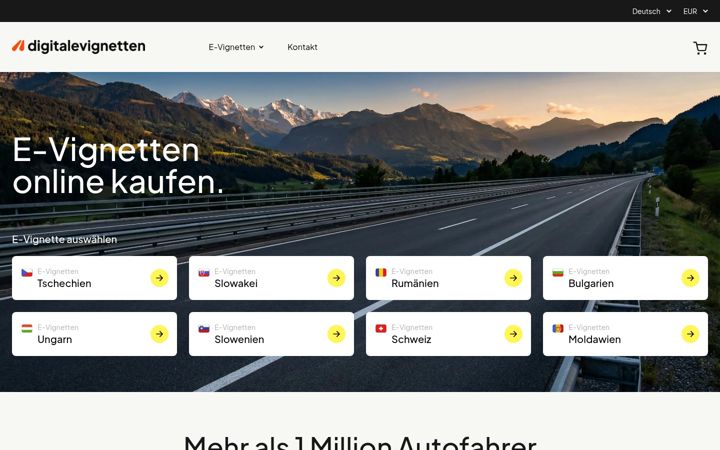 Screenshot of digitalemautvignetten.de