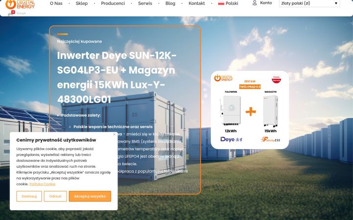 Snimka zaslona za digitalenergy.com.pl