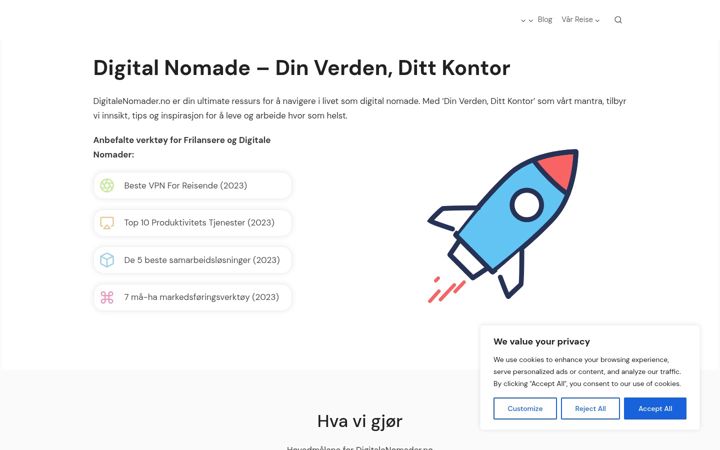 Skærmbillede af digitalenomader.no