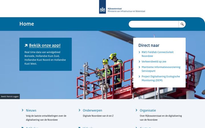 Zrzut ekranu digitalenoordzee.nl