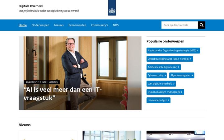 Captură de ecran a digitaleoverheid.nl