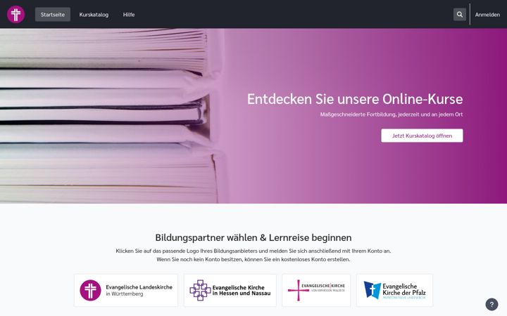 Screenshot of digitales-lernen-kirche.de