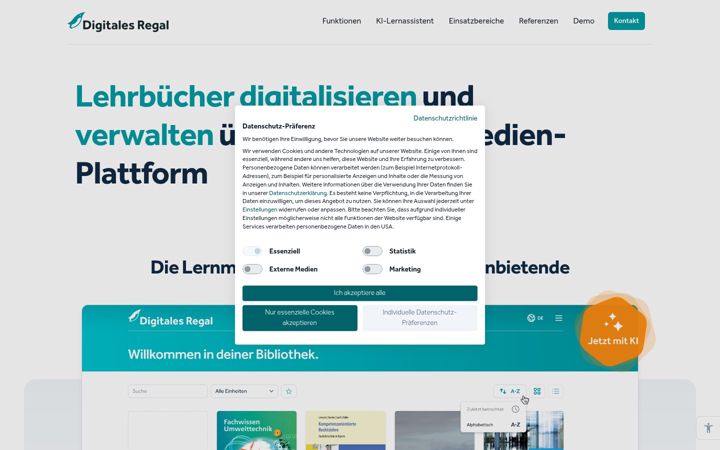 Screenshot of digitales-regal.de