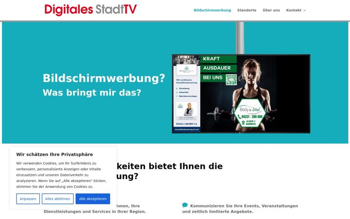 Screenshot stránky digitales-stadttv.de