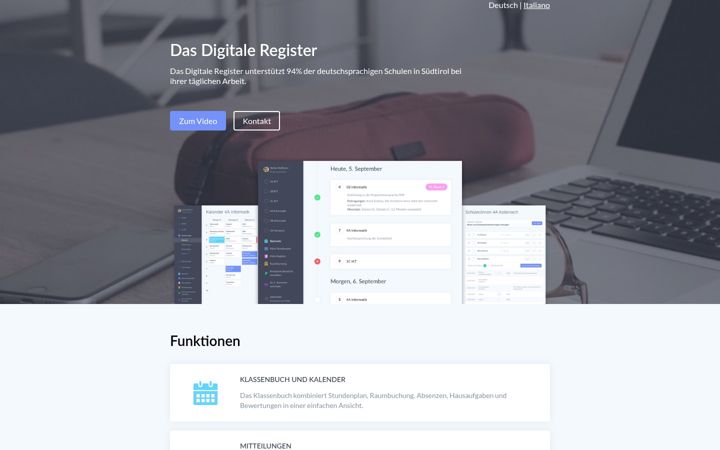 Screenshot von digitalesregister.it