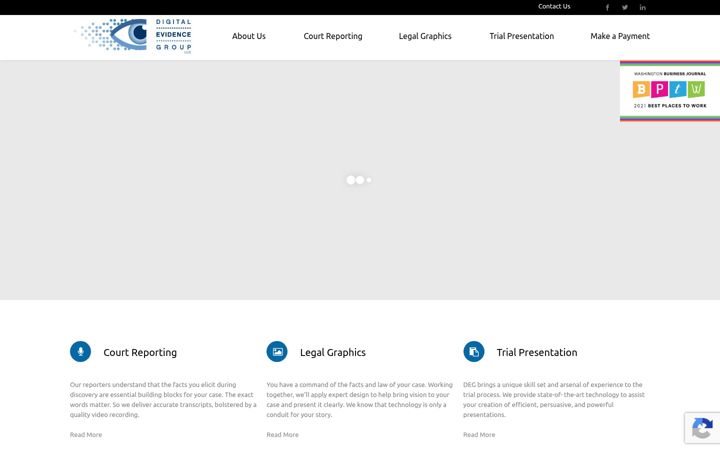 Screenshot of digitalevidencegroup.com
