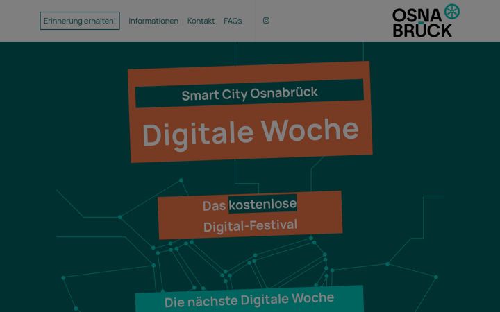 Screenshot stránky digitalewoche-osnabrueck.de