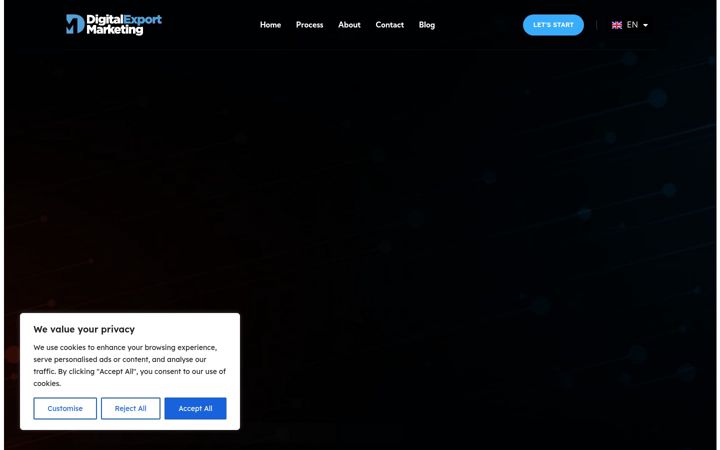 Screenshot ta' digitalexportmarketing.net