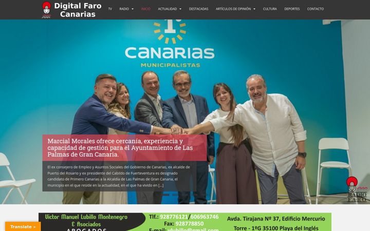 Screenshot of digitalfarocanarias.com