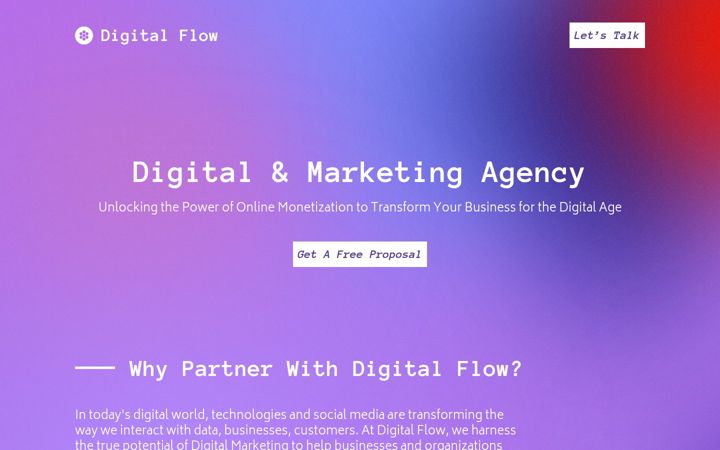 Screenshot of digitalflow.agency