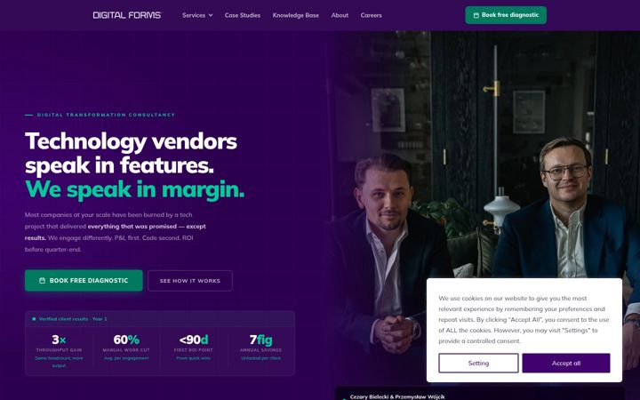 Екранна снимка на digitalforms.io