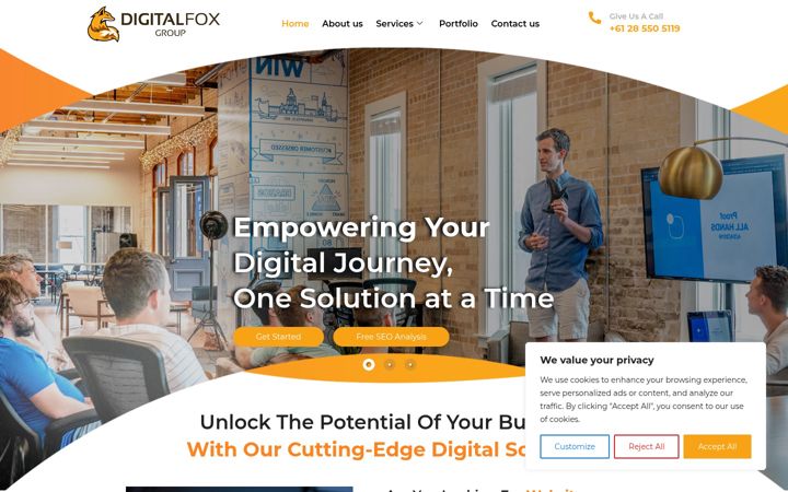 Screenshot of digitalfoxgroup.com