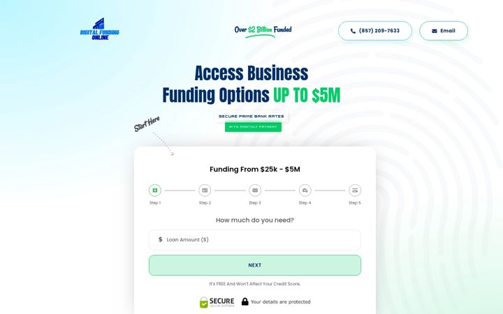 Screenshot of digitalfundingonline.com
