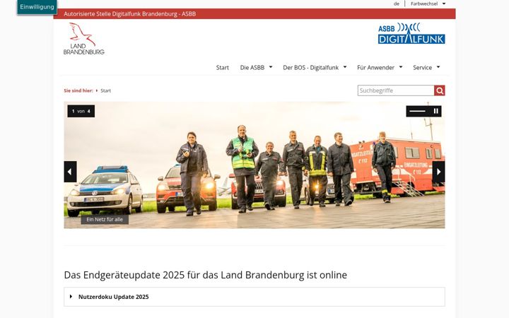 Screenshot of digitalfunk.brandenburg.de