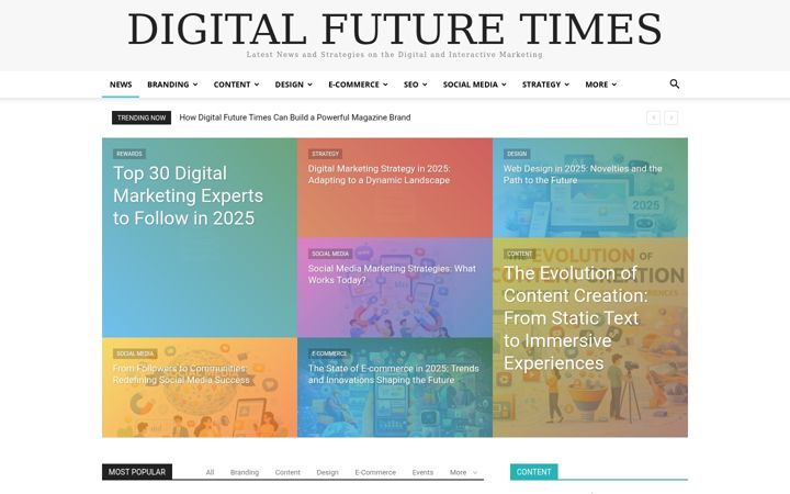 Screenshot of digitalfuturetimes.com