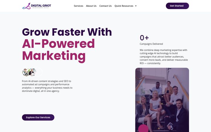 Screenshot of digitalgriot.com