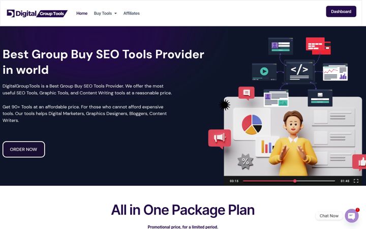 Screenshot of digitalgrouptools.com