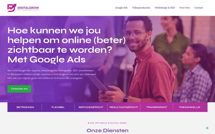 Zrzut ekranu digitalgrow.nl