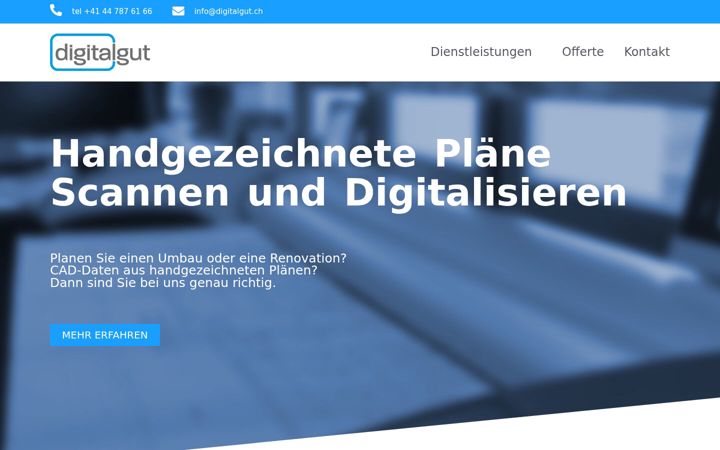Screenshot of digitalgut.ch