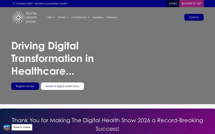 Screenshot of digitalhealthshow.com