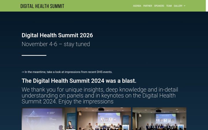 Skärmbild av digitalhealthsummit.de