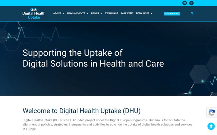 Screenshot of digitalhealthuptake.eu