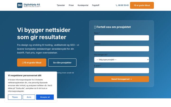 Skærmbillede af digitalhjelp.no
