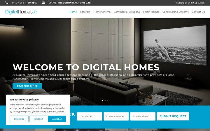 Skærmbillede af digitalhomes.ie