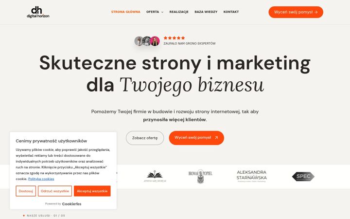 Snimka zaslona za digitalhorizon.pl