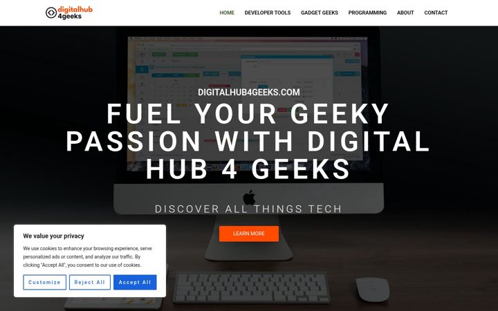 Screenshot of digitalhub4geeks.com