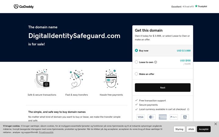 Screenshot of digitalidentitysafeguard.com