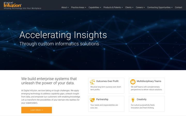 Screenshot of digitalinfuzion.com