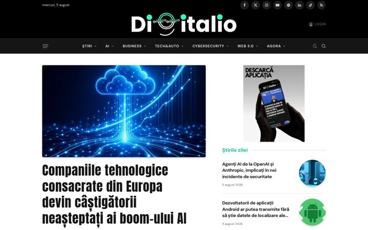 Screenshot stránky digitalio.ro
