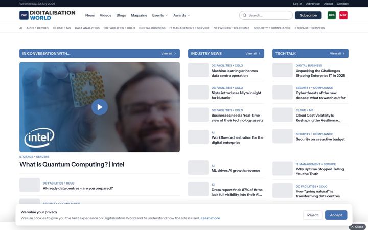 Screenshot of digitalisationworld.com