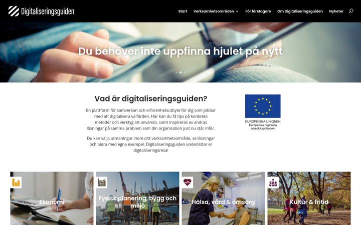 Screenshot di digitaliseringsguiden.se