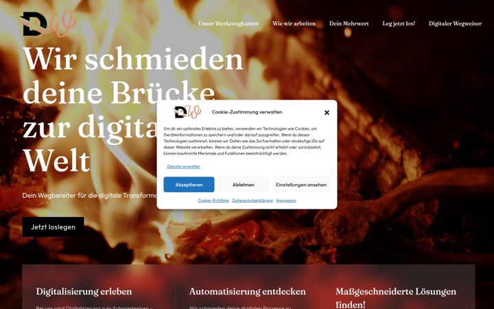 Screenshot di digitalisierungs-schmiede.de