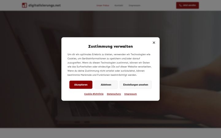 Screenshot ta' digitalisierungs.net