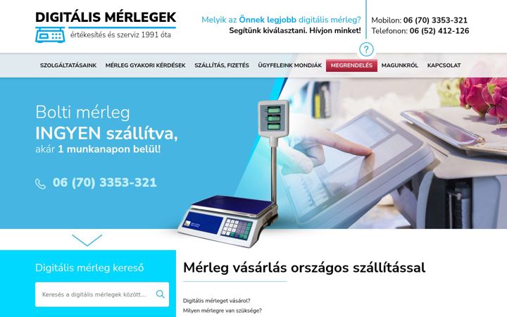 Screenshot of digitalismerlegek.hu