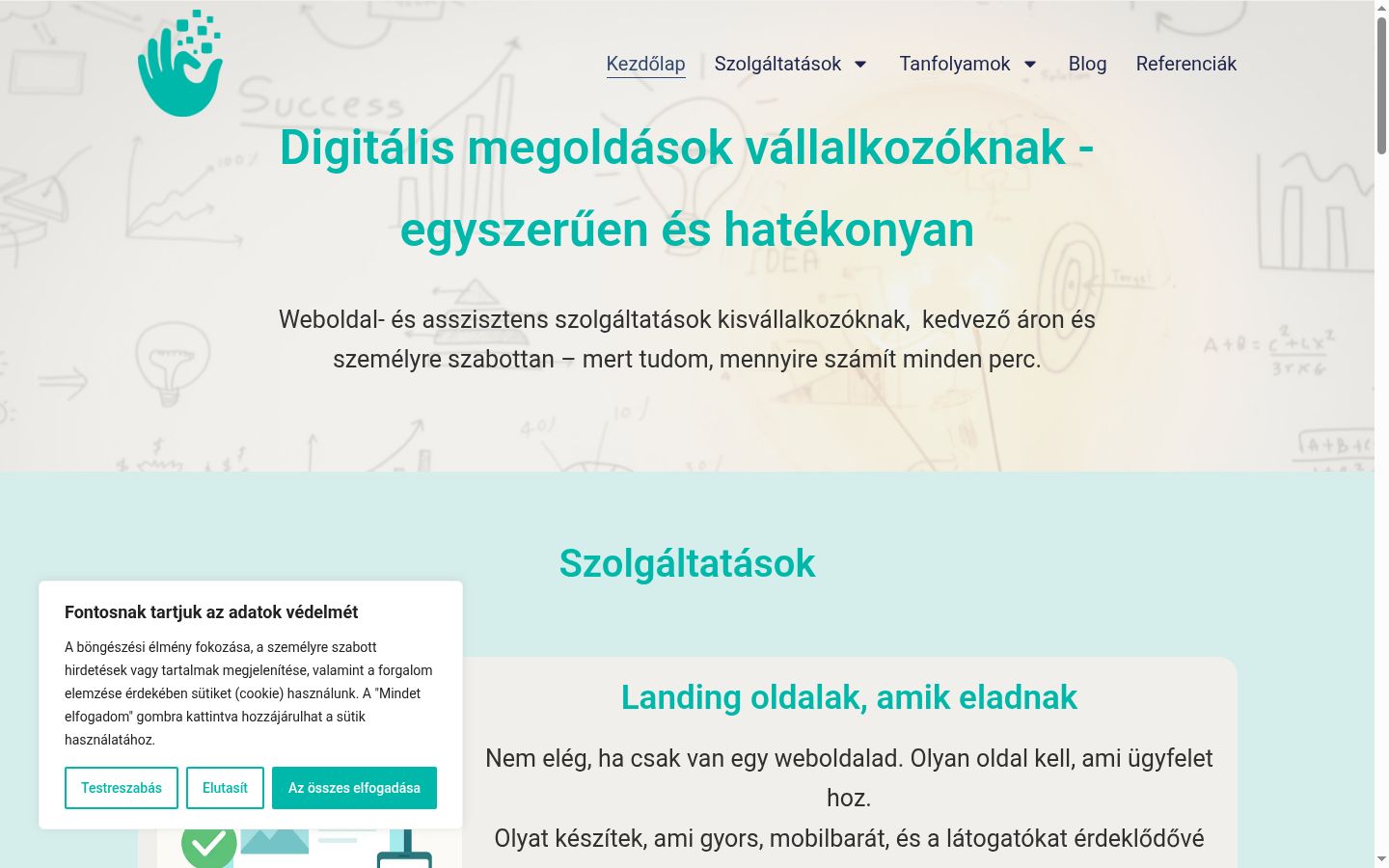 Screenshot of the consent banner shown before any interaction